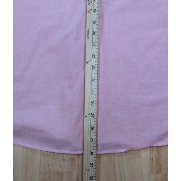 Haggar Men’s Fitted Dress Shirt 16.5 34/35 Pink Long Sleeve Button Up Large - Picture 6 of 6